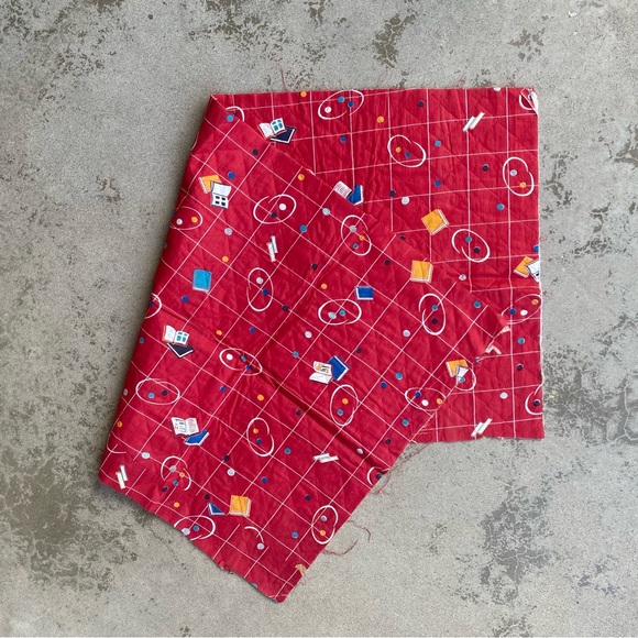 2 Pieces Vintage Printed Quilted Fabrics - Picture 3 of 8